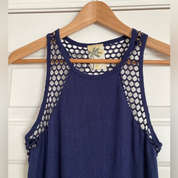 Lily Blue Beach Cover-Up Top S - Picture 9 of 12